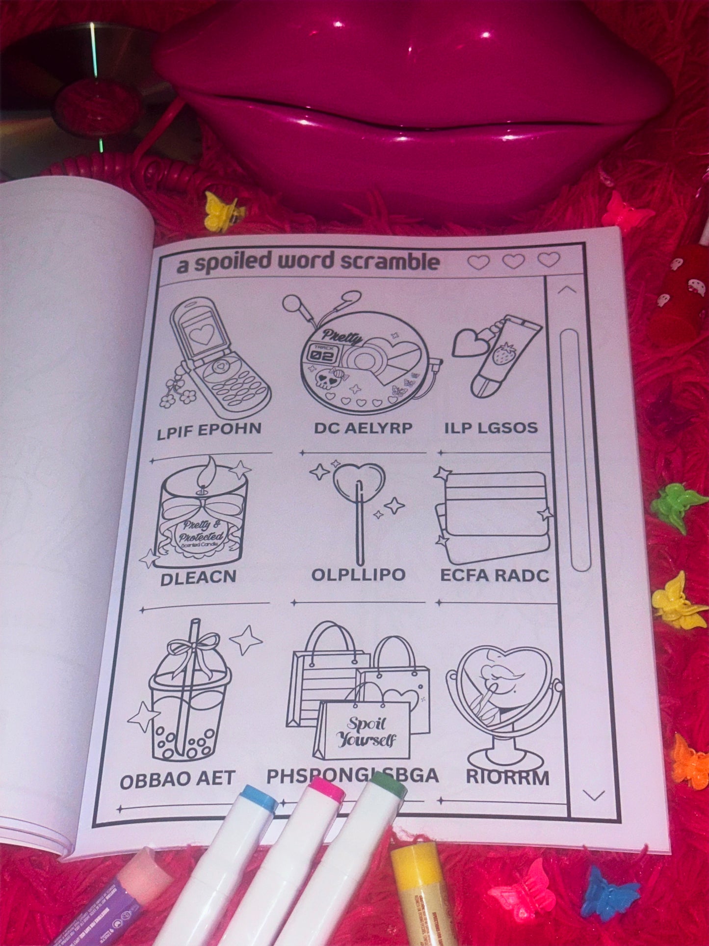 "Color Me Spoiled Vol.1" - Y2k/Kawaii Style Coloring Book